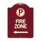 Signmission No Parking Symbol and Left Arrow Heavy-Gauge Aluminum Architectural Sign, 24" x 18", BU-1824-24655 A-DES-BU-1824-24655 - alternate 1